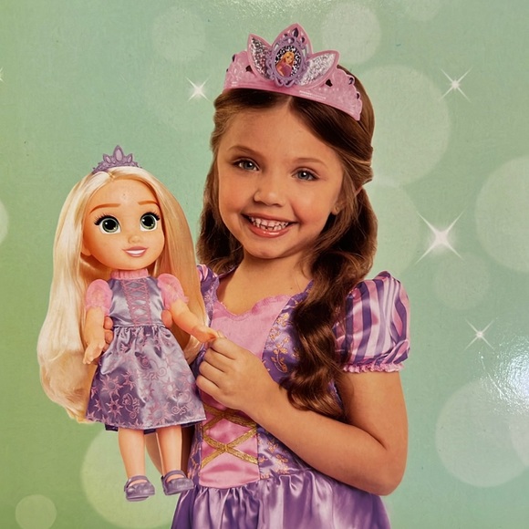 Disney Princess Rapunzel Toddler Doll with Child Size Dress and Accessories - Picture 3 of 12